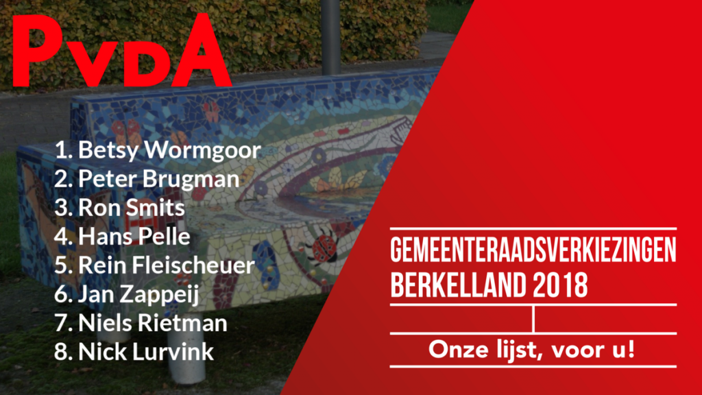 De kandidaten voor de gemeenteraadsverkiezingen van 2018, PvdA Berkelland